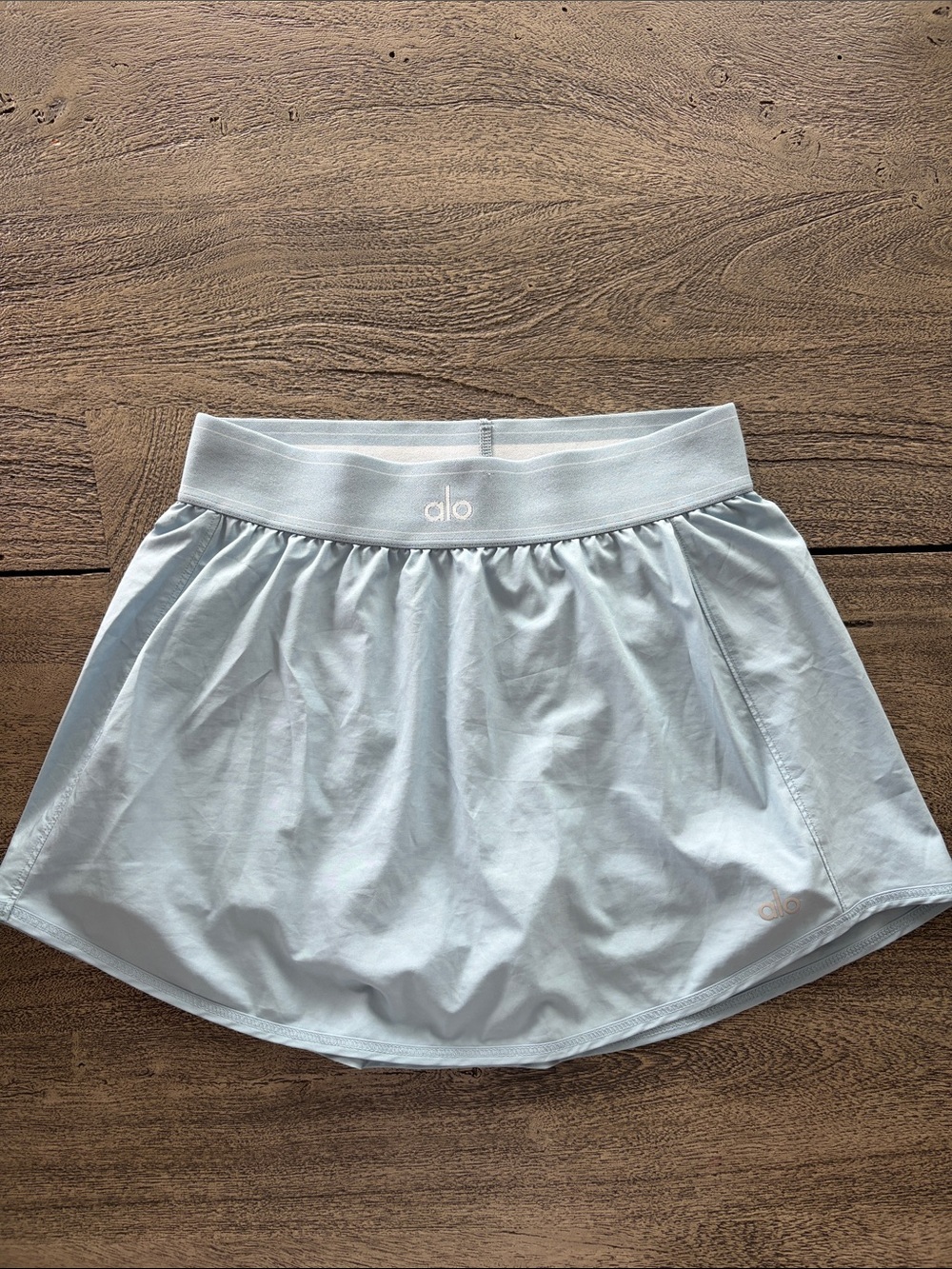 ALO Yoga Light Blue A-Line Skirt - celestial blue, match point skirt